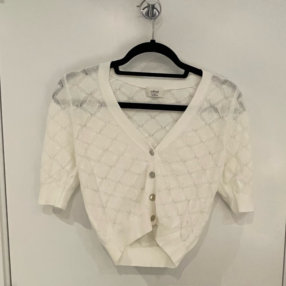 Aritzia Wilfred White Cardi